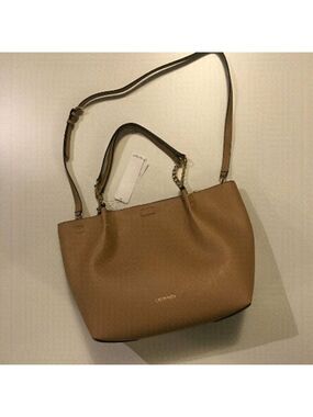 Calvin Klein Reversible Pebble Tote with Shoulder Strap and Pouch